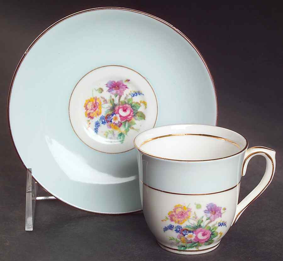 4783 Flat Demitasse Cup & Saucer Set by Colclough-1