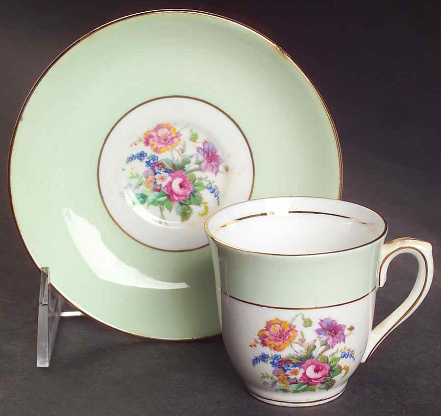 4783 Flat Demitasse Cup & Saucer Set by Colclough-1