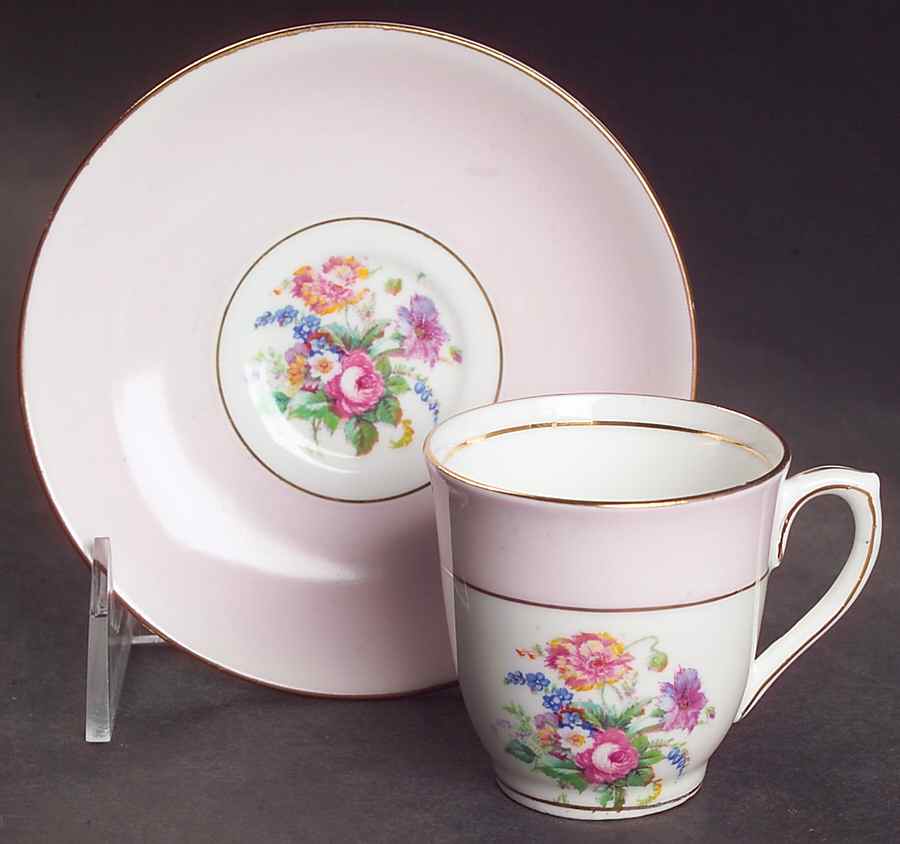 4783 Flat Demitasse Cup & Saucer Set by Colclough-1