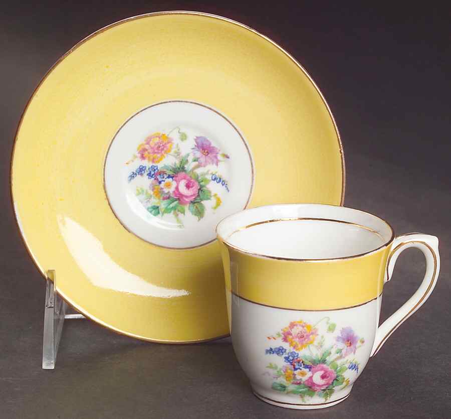 4783 Flat Demitasse Cup & Saucer Set by Colclough-1