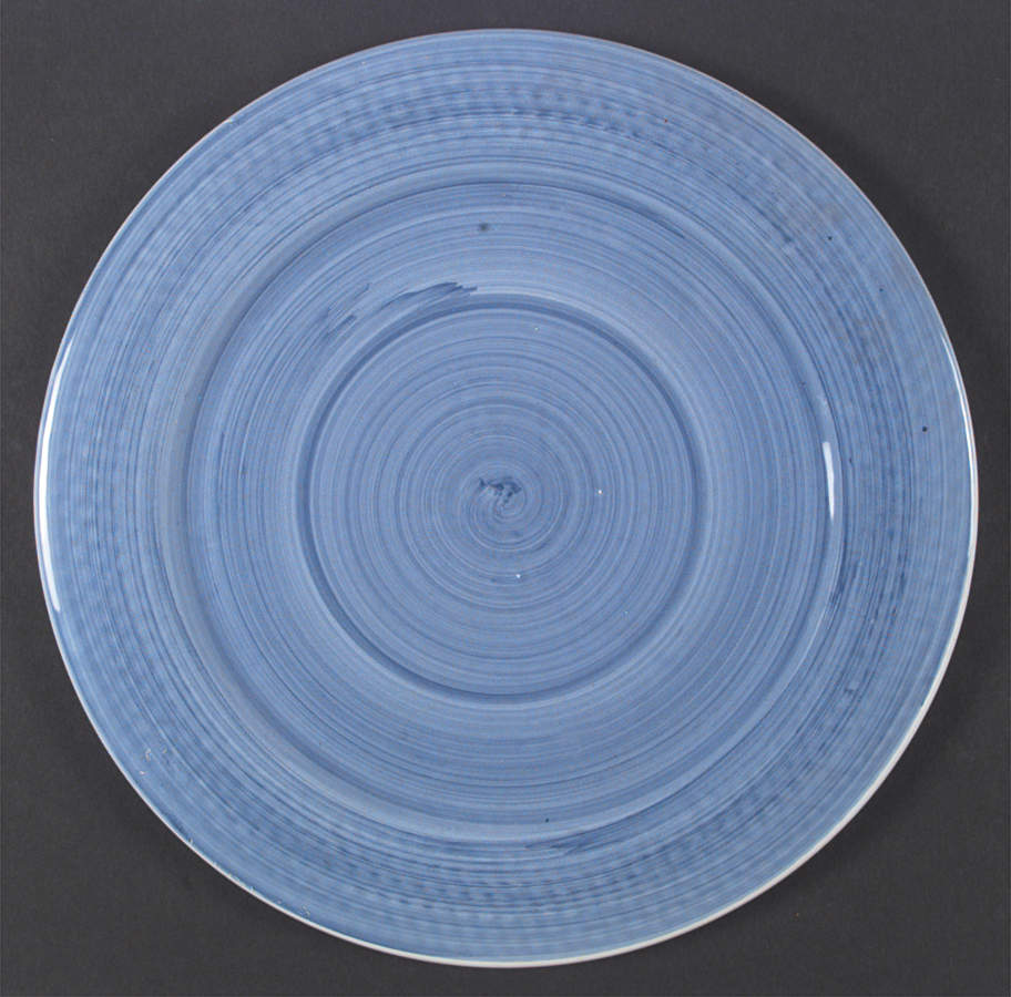 Solids Brush Blue Service Plate (Charger) by Caleca-1