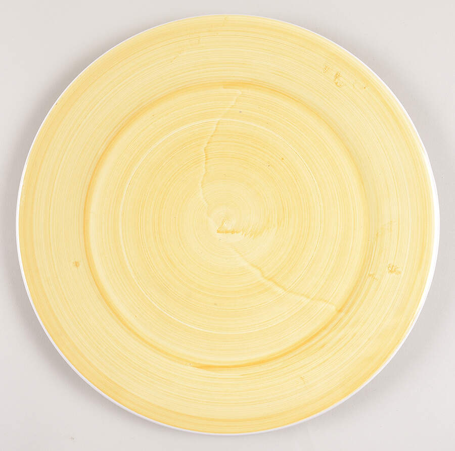 Solids Brush Yellow Service Plate (Charger) by Caleca-1