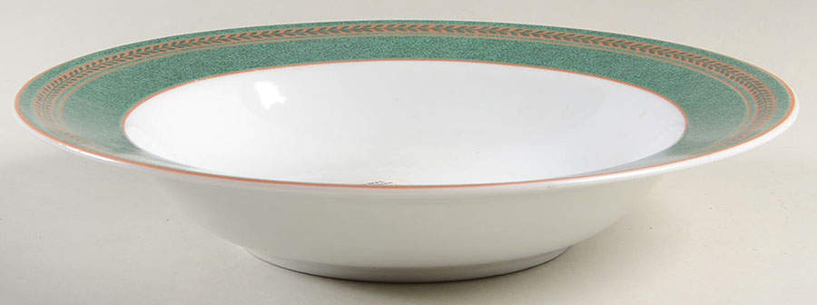 Anniston Green Large Rim Soup Bowl by Coventry (PTS)-1