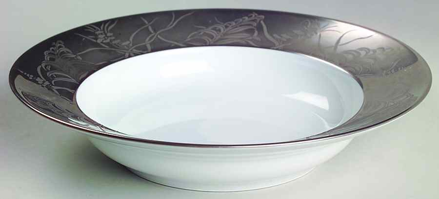 Khazard Platine Rim Soup Bowl by Jean Louis Coquet-1