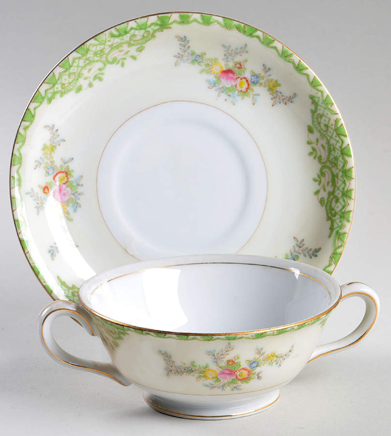 CEB46 Footed Cream Soup Bowl & Saucer Set by Celebrate-1