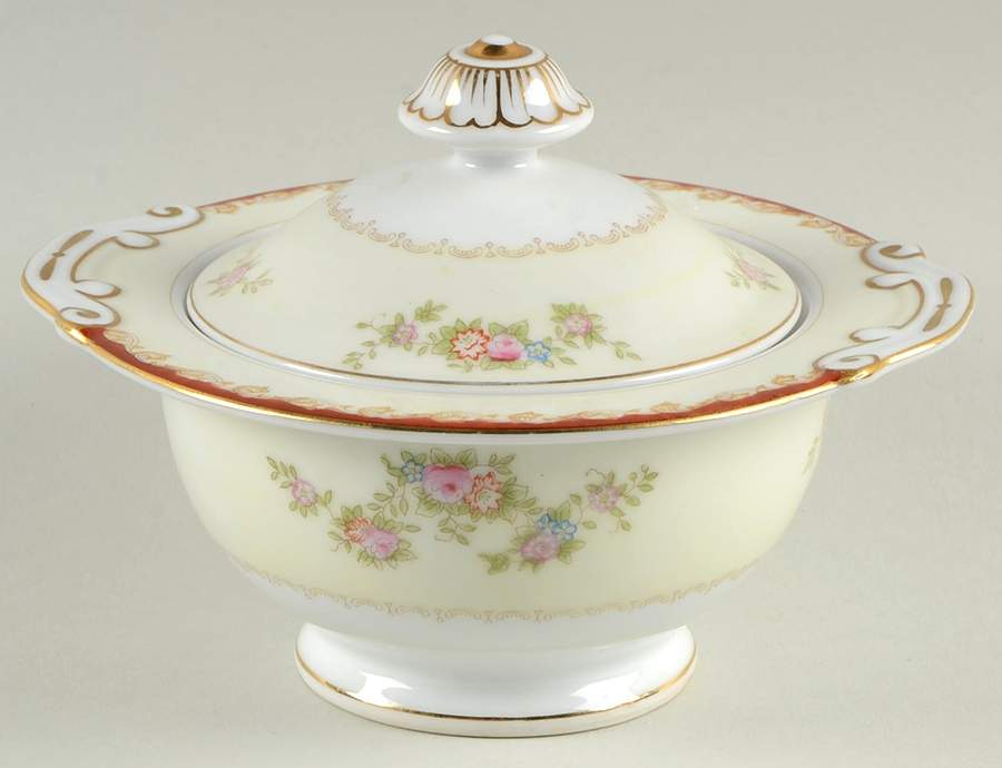 CHE7 Sugar Bowl & Lid by Cherry China (Japan)-1