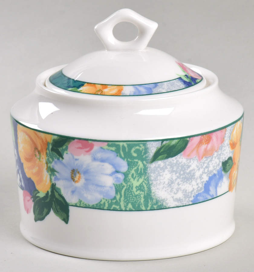 French Brocade Sugar Bowl & Lid by Christopher Stuart-1