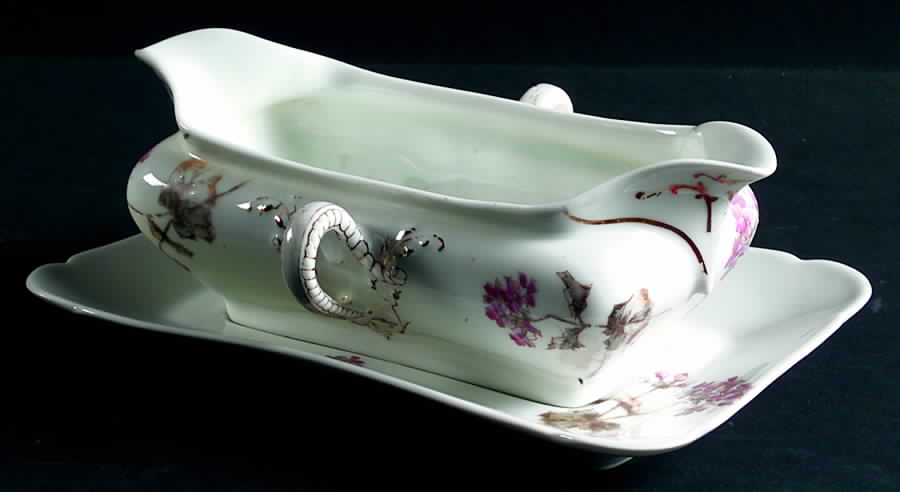 Schleiger 1306 Gravy Boat & Underplate by Charles Field Haviland-1