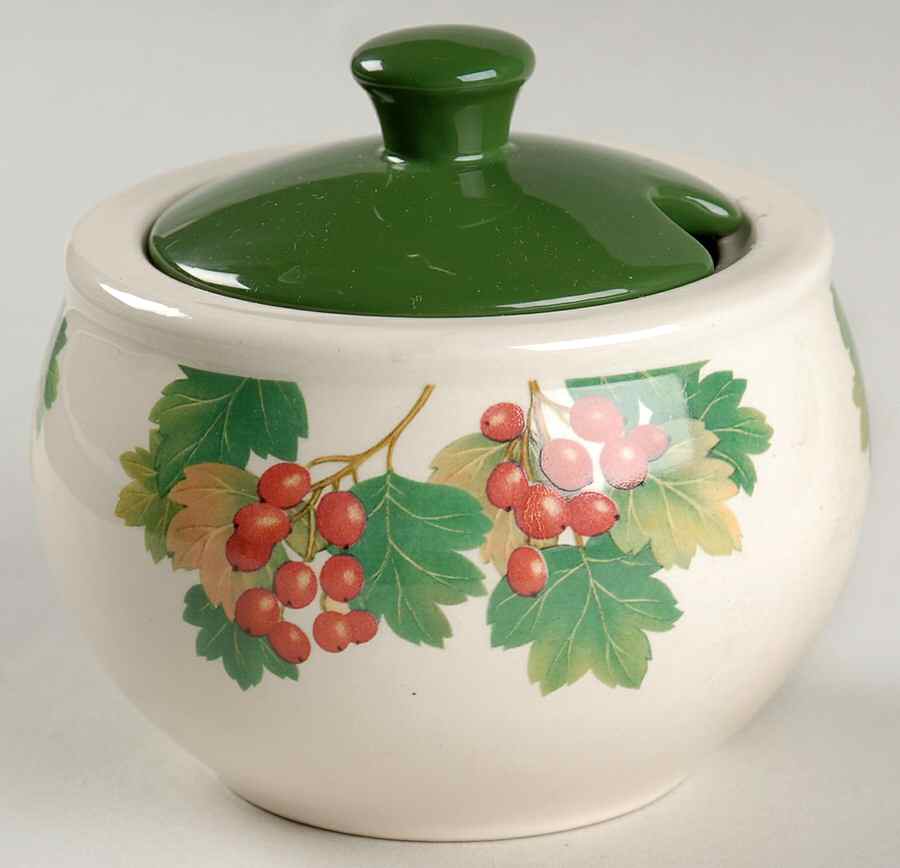 Country Fruits Sugar Bowl & Lid by Cloverleaf (England)-1