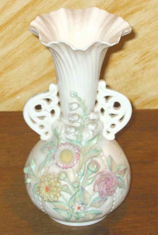 Vases Flowered Princess Vase by Belleek Pottery (Ireland)-1