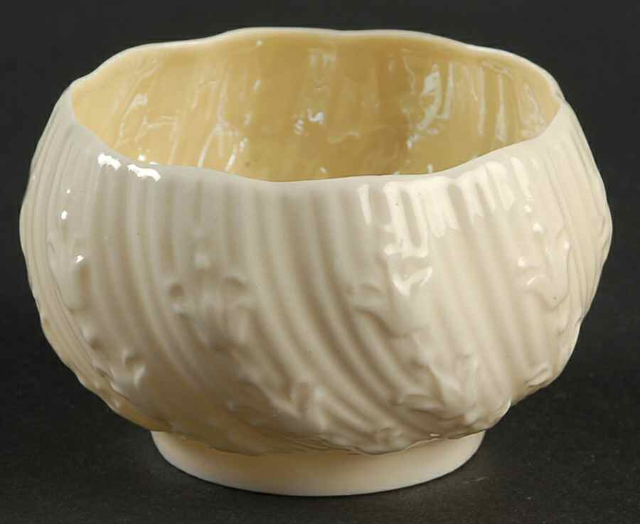 Creamer & Sugar Sets Scroll Open Sugar Bowl by Belleek Pottery (Ireland)-1