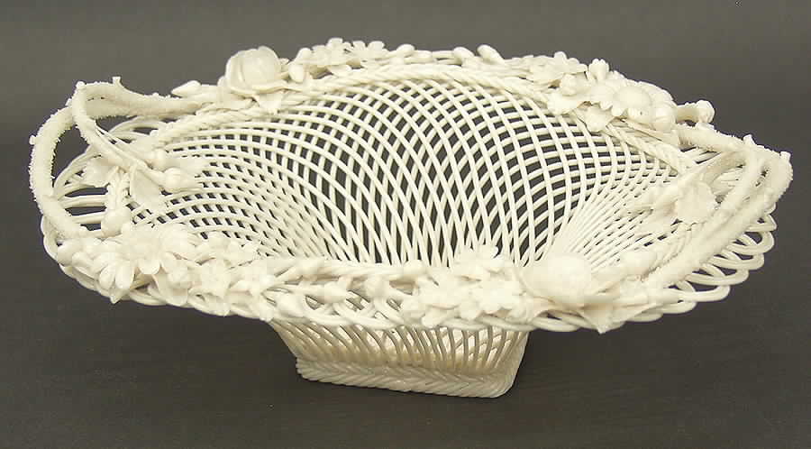 Basketware Oval Henshall Basket by Belleek Pottery (Ireland)-1
