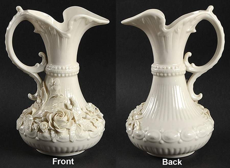 Vases 7'' Left Handled Aberdeen Vase by Belleek Pottery (Ireland)-1