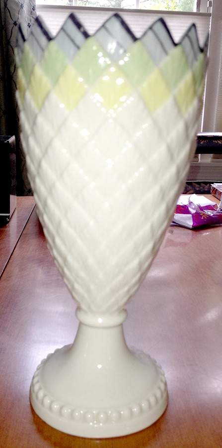 Vases 8'' Feather Vase by Belleek Pottery (Ireland)-1