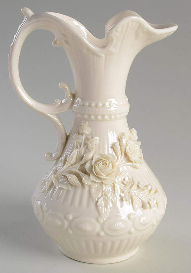 Vases 9'' Left Handled Aberdeen Vase by Belleek Pottery (Ireland)-1