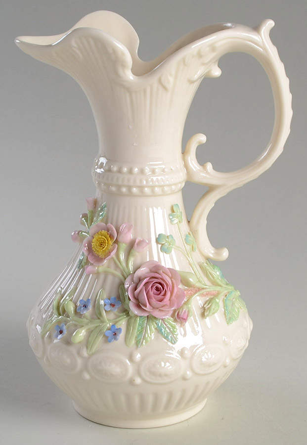 Vases 9'' Right Handled Aberdeen Vase by Belleek Pottery (Ireland)-1
