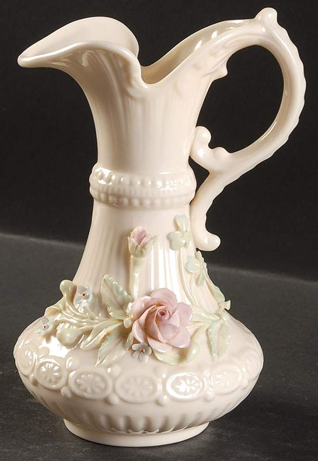 Vases 6'' Flowered Aberdeen Vase by Belleek Pottery (Ireland)-1