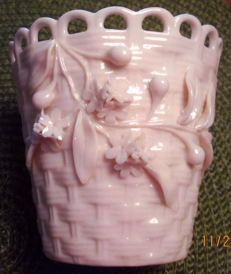 Vases 3'' Pierced Flowered Spill Vase by Belleek Pottery (Ireland)-1