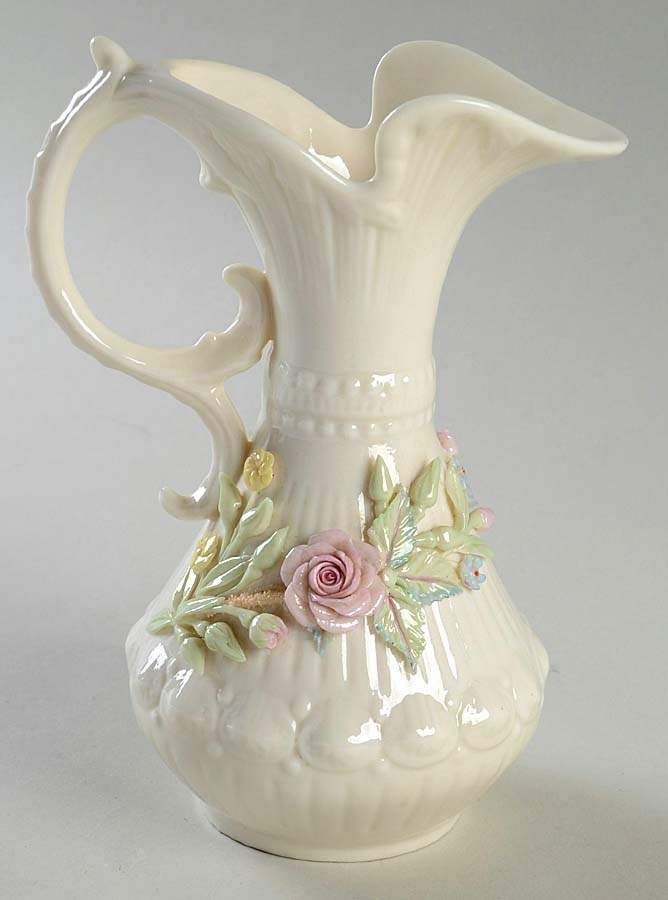 Vases 7'' Flowered Aberdeen Vase by Belleek Pottery (Ireland)-1