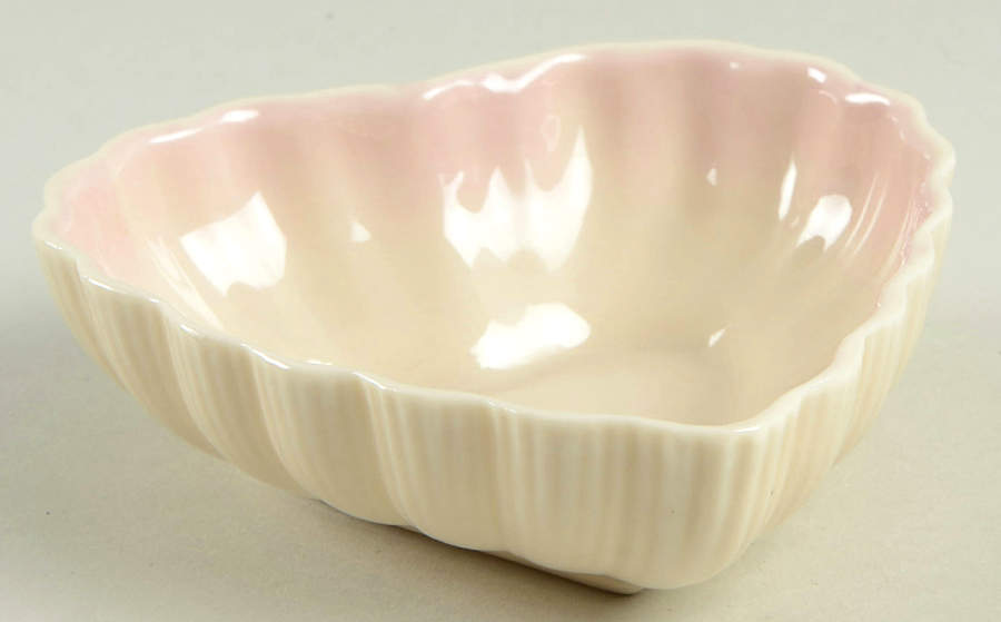 Leaf, Shell & Heart Shaped Plates 4'' Heart Shaped Bowl by Belleek Pottery (Ireland)-1