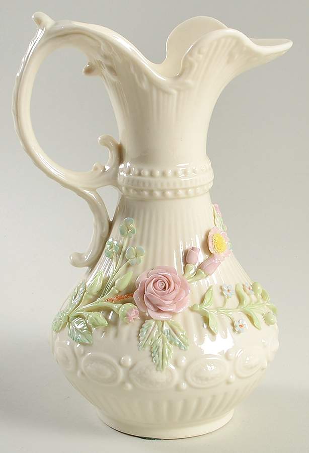 Vases 9'' Flowered Aberdeen Vase by Belleek Pottery (Ireland)-1