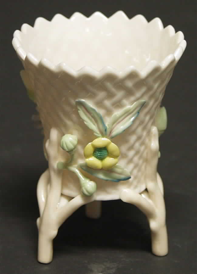 Vases 3'' Flowered Spill Vase by Belleek Pottery (Ireland)-1