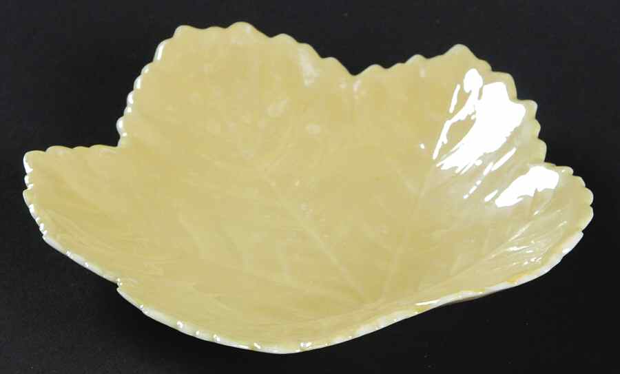 Leaf, Shell & Heart Shaped Plates 4'' Sycamore Leaf Plate by Belleek Pottery (Ireland)-1
