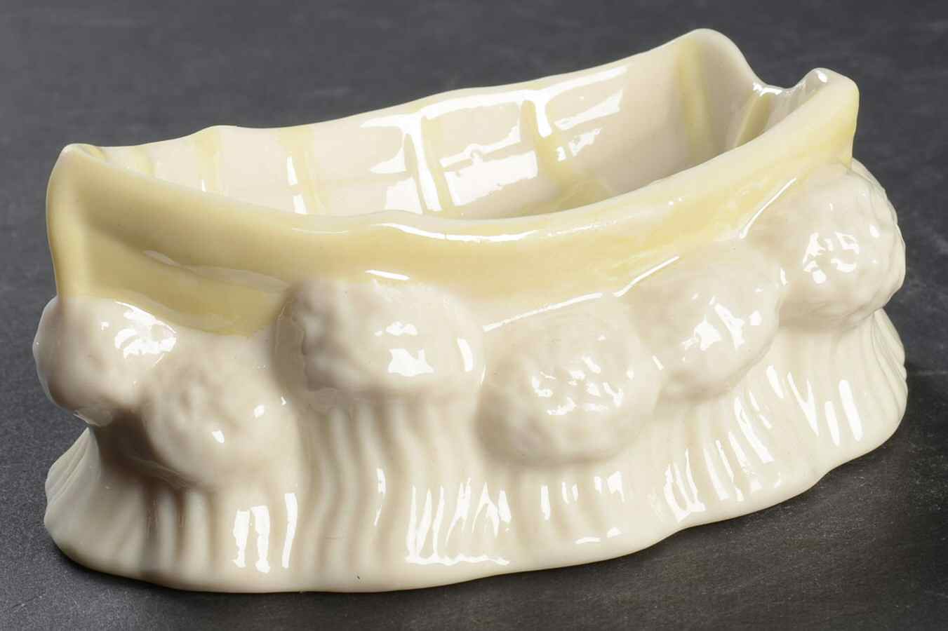 Smoking Accessories Boat Shape Ashtray by Belleek Pottery (Ireland)-1