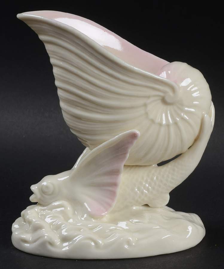 Vases Flying Fish Spill Vase by Belleek Pottery (Ireland)-1