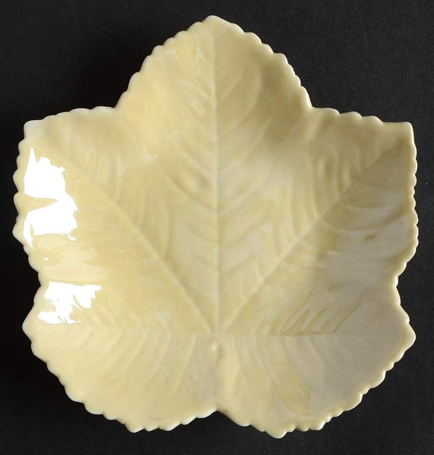 Leaf, Shell & Heart Shaped Plates 6'' Leaf Plate by Belleek Pottery (Ireland)-1