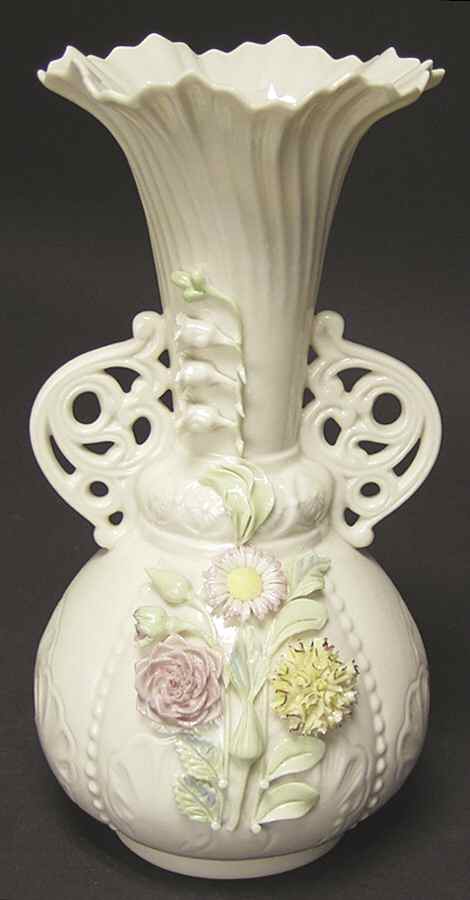 Vases Princess Flowered Vase by Belleek Pottery (Ireland)-1