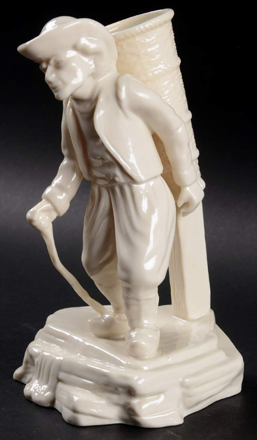 Vases Male Belgian Hawker Vase by Belleek Pottery (Ireland)-1