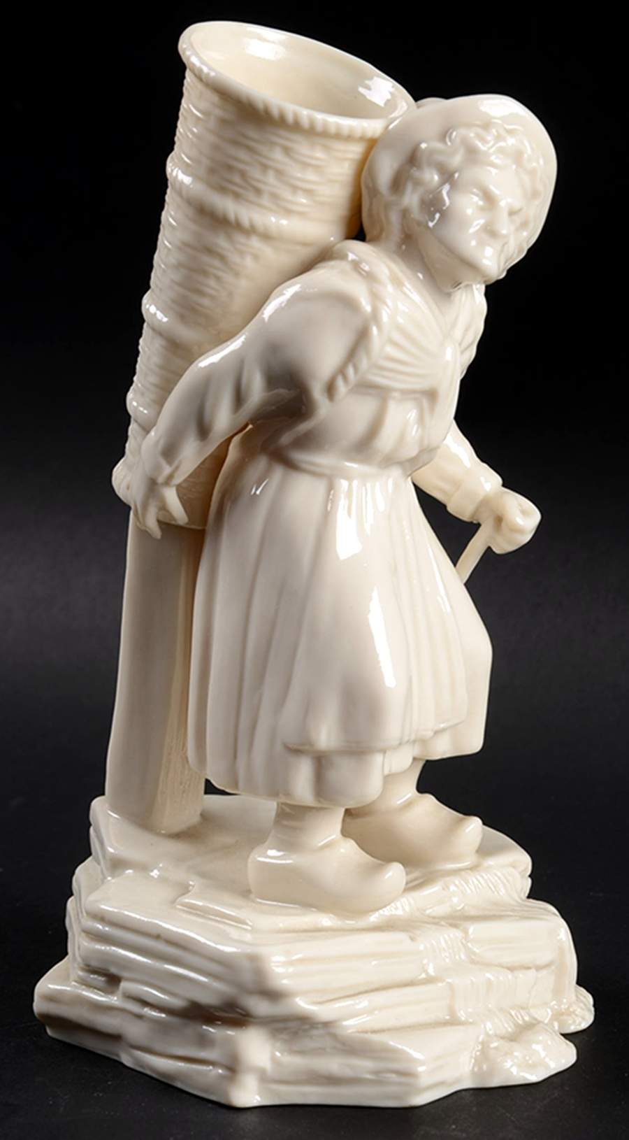 Vases Female Belgian Hawker Vase by Belleek Pottery (Ireland)-1