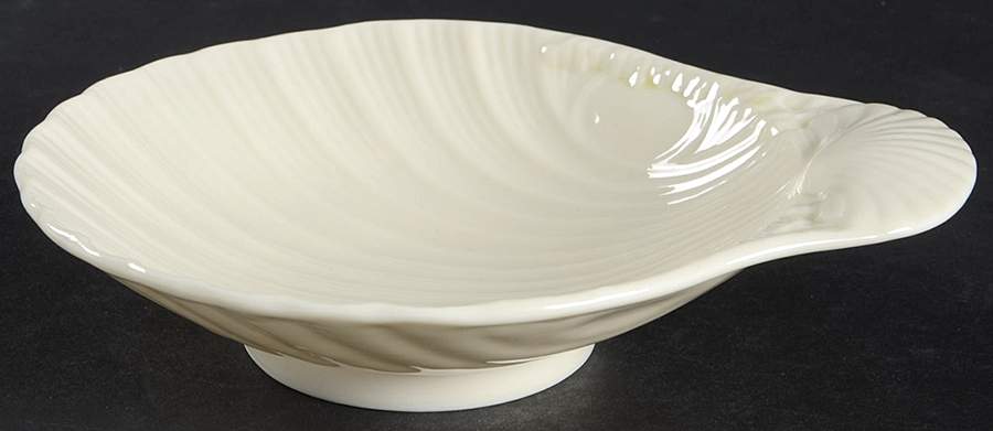 Leaf, Shell & Heart Shaped Plates Shell Shaped Butter Plate by Belleek Pottery (Ireland)-1