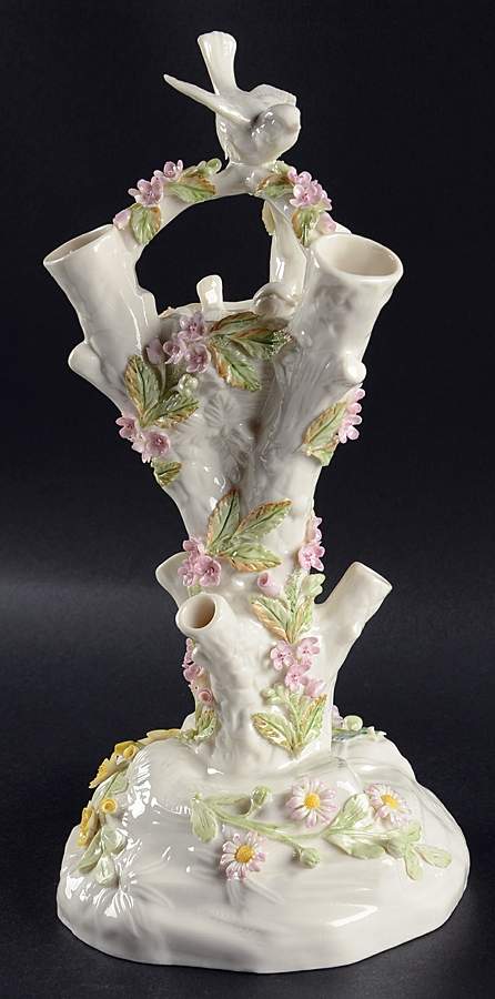 Vases Bird Nest Stump Vase by Belleek Pottery (Ireland)-1