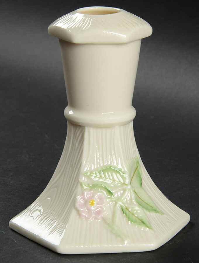 Wild Irish Rose Small Candlestick by Belleek Pottery (Ireland)-1