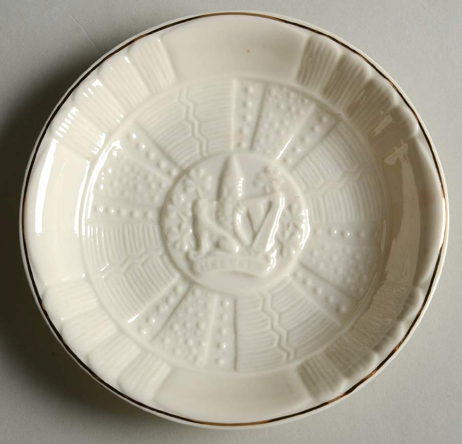 Collectors Society 5" Round Scalloped Dish by Belleek Pottery (Ireland)-1