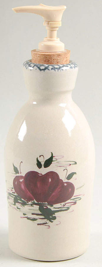 Burgandy Apple Lotion Dispenser by Casey Pottery-1