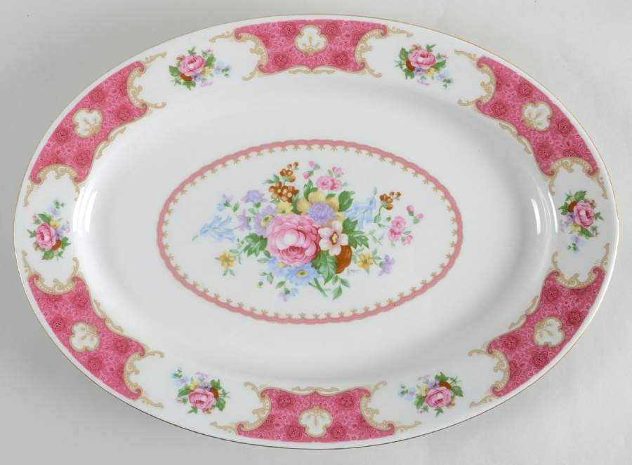 CX76 14" Oval Serving Platter by China (Made in China)-1