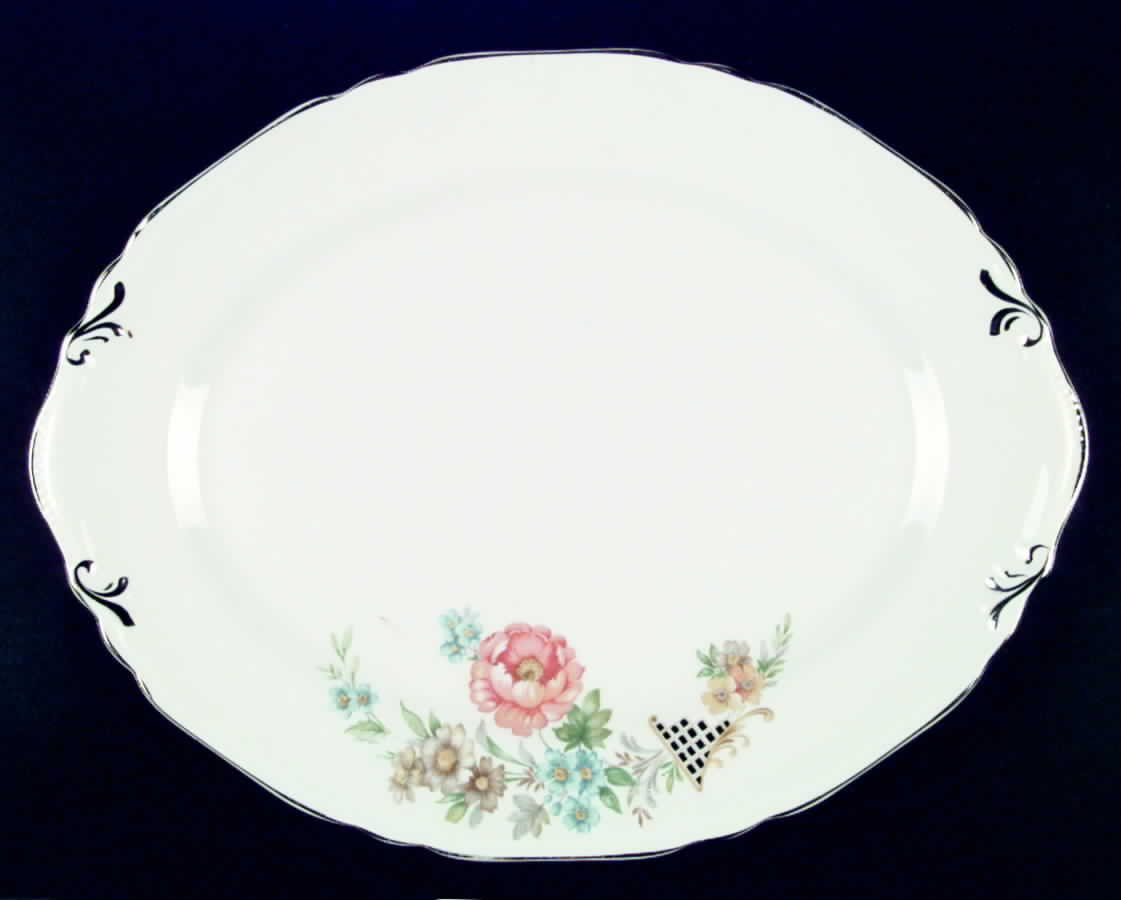 CRP46 11" Oval Serving Platter by Crown Potteries-1