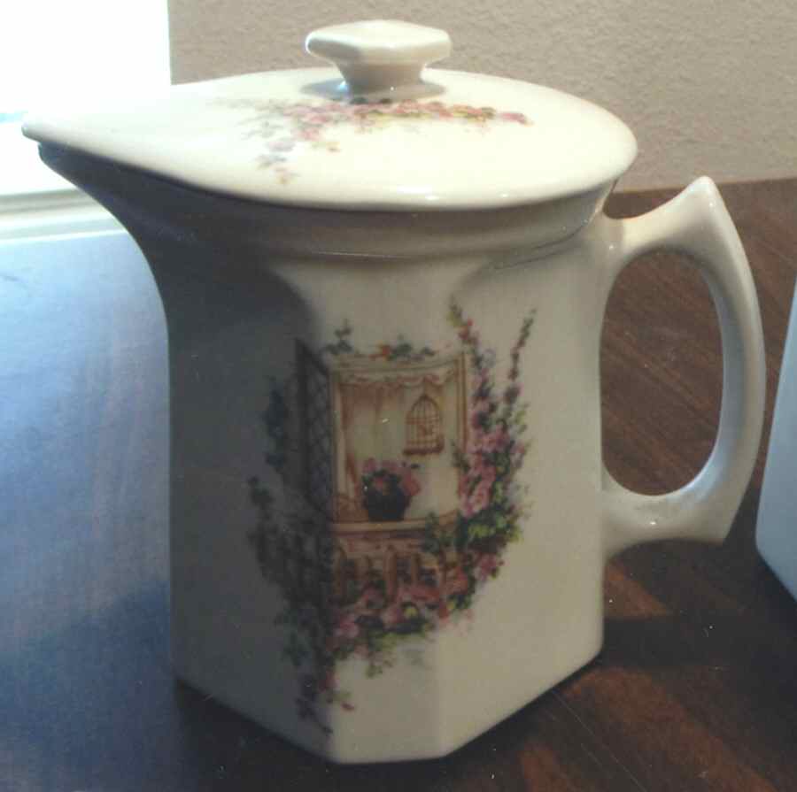 Open Window Large Syrup with Lid by Coors Pottery-1