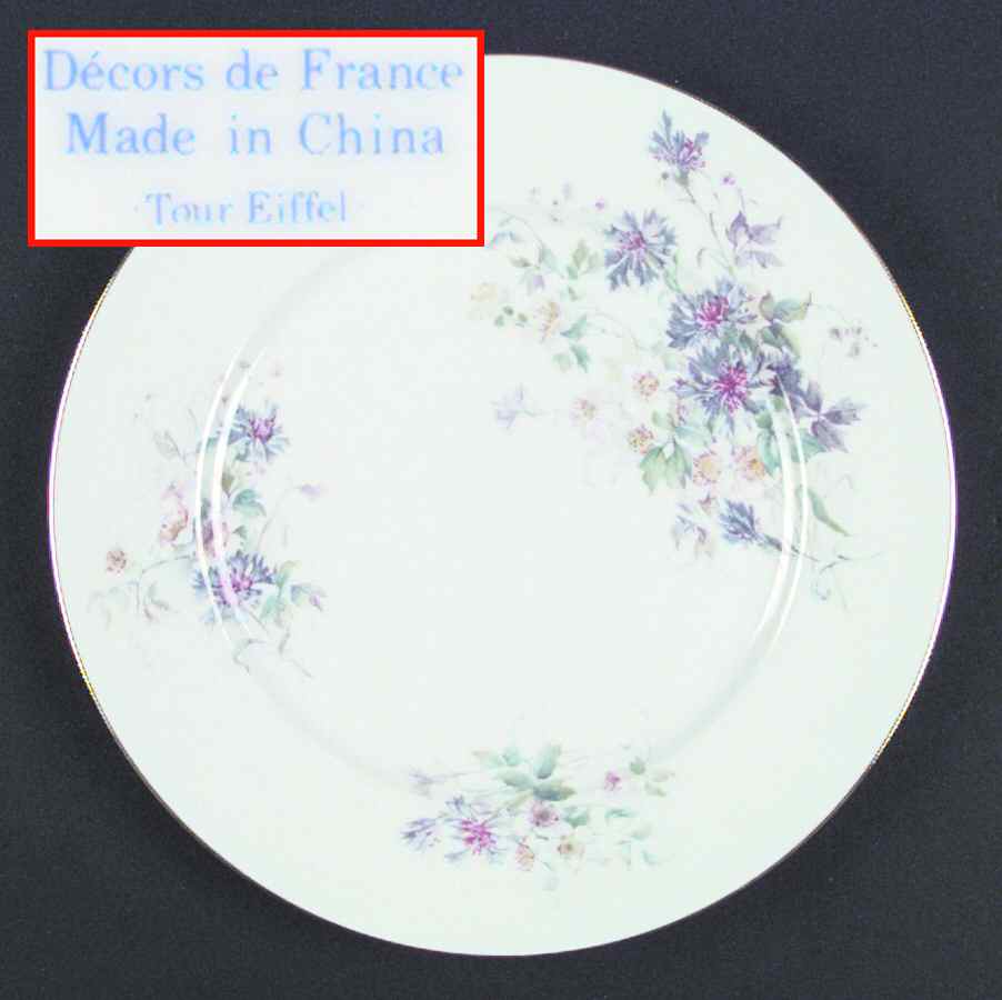 Tour Eiffel Dinner Plate by Decors de France-1