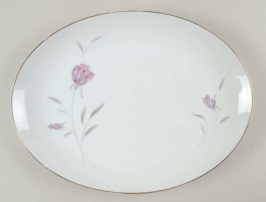 Princess Rose 12" Oval Serving Platter by Crest Wood-1