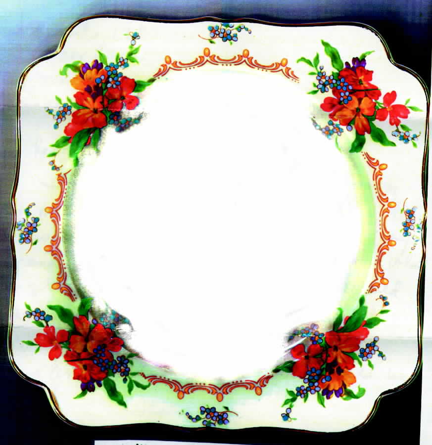 A1474 Square Salad Plate by Crown Ducal-1