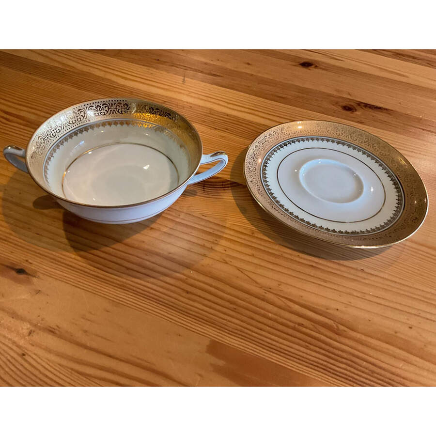 CHF398 Flat Bouillon Cup & Saucer by Charles Field Haviland-1