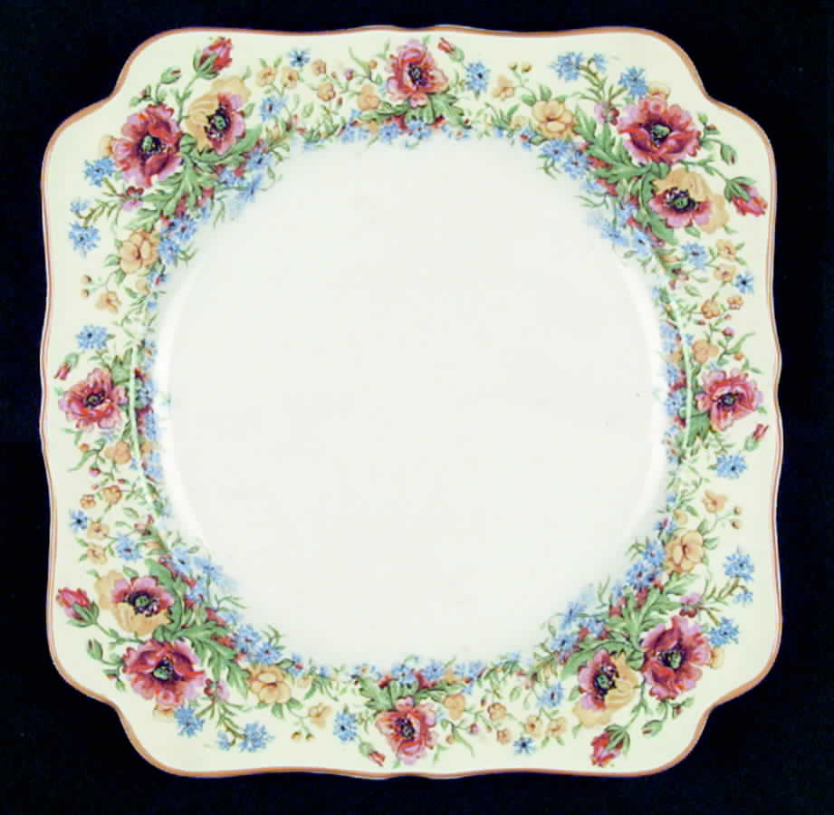 CRD95 Square Salad Plate by Crown Ducal-1