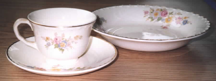 CRO130 Footed Cup & Saucer Set by Crooksville-1