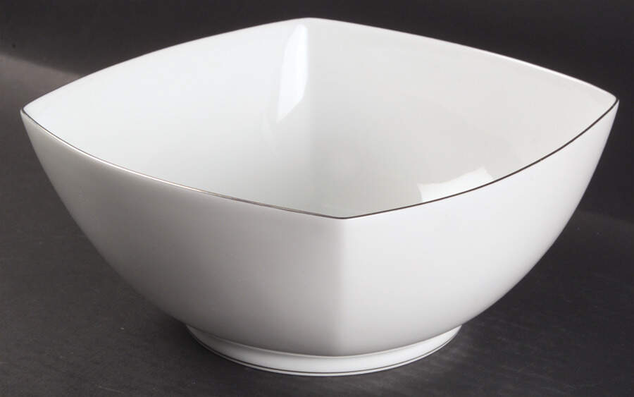 Prelude Platinum (Trim & Verge) 9" Salad Serving Bowl by Jean Louis Coquet-1