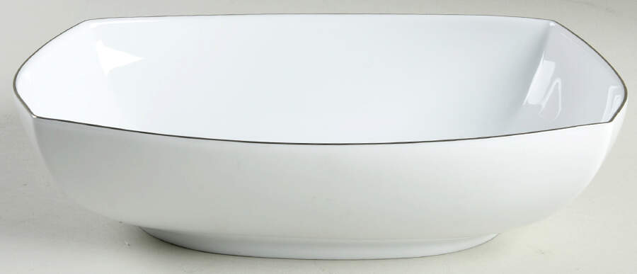Prelude Platinum (Trim & Verge) 10" Oval Vegetable Bowl by Jean Louis Coquet-1