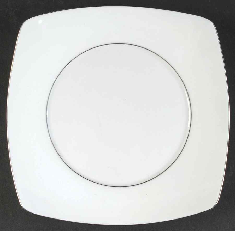 Prelude Platinum (Trim & Verge) Salad/Dessert Plate by Jean Louis Coquet-1